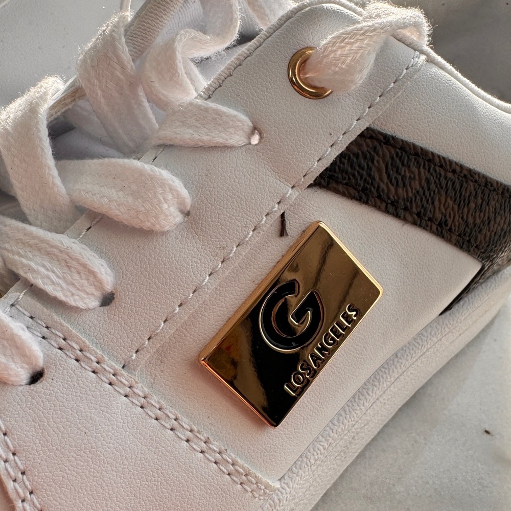 GBG Los Angeles White and Gold Sneakers - Picture 6 of 10
